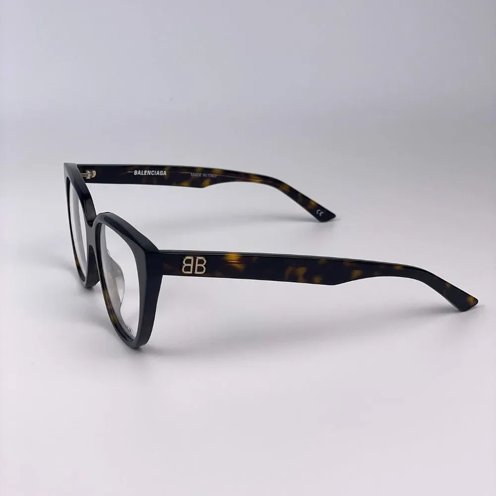 Balenciaga Everyday BB0129O 005 Eyeglasses Cat Eye Havana Women